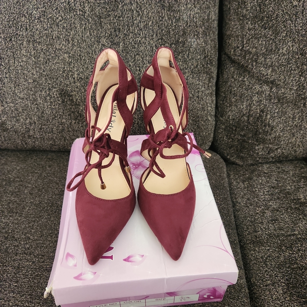 Burgundy heels